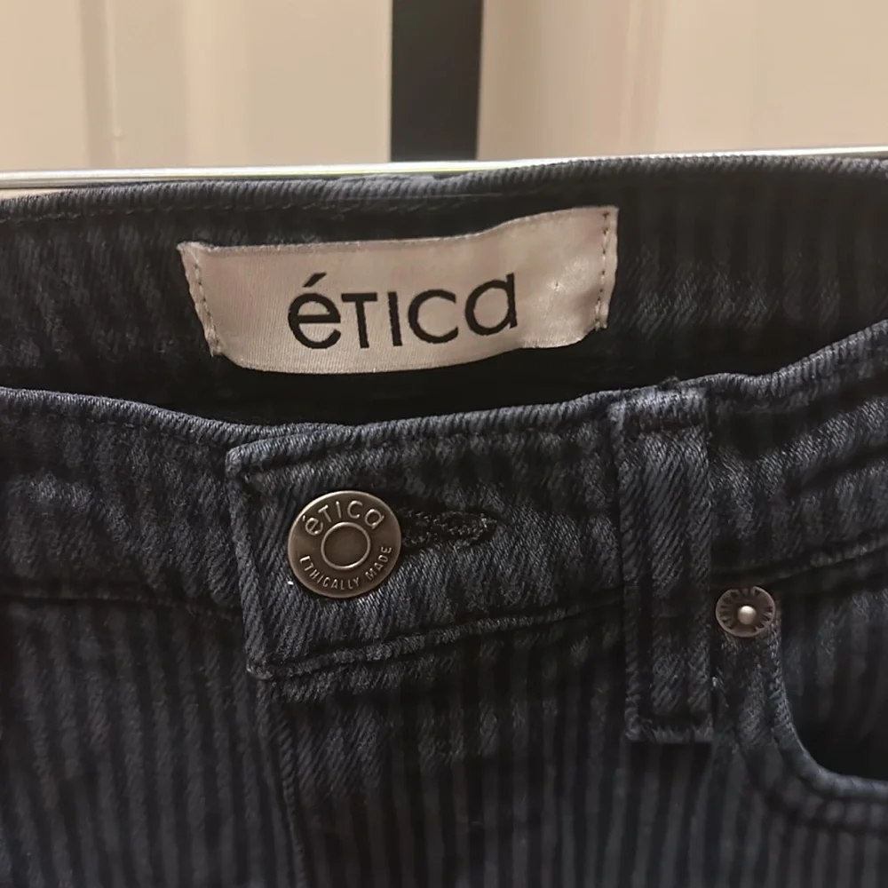 ETICA women’s SCARLET MID RISE SLIM IN NIGHT STRIPE